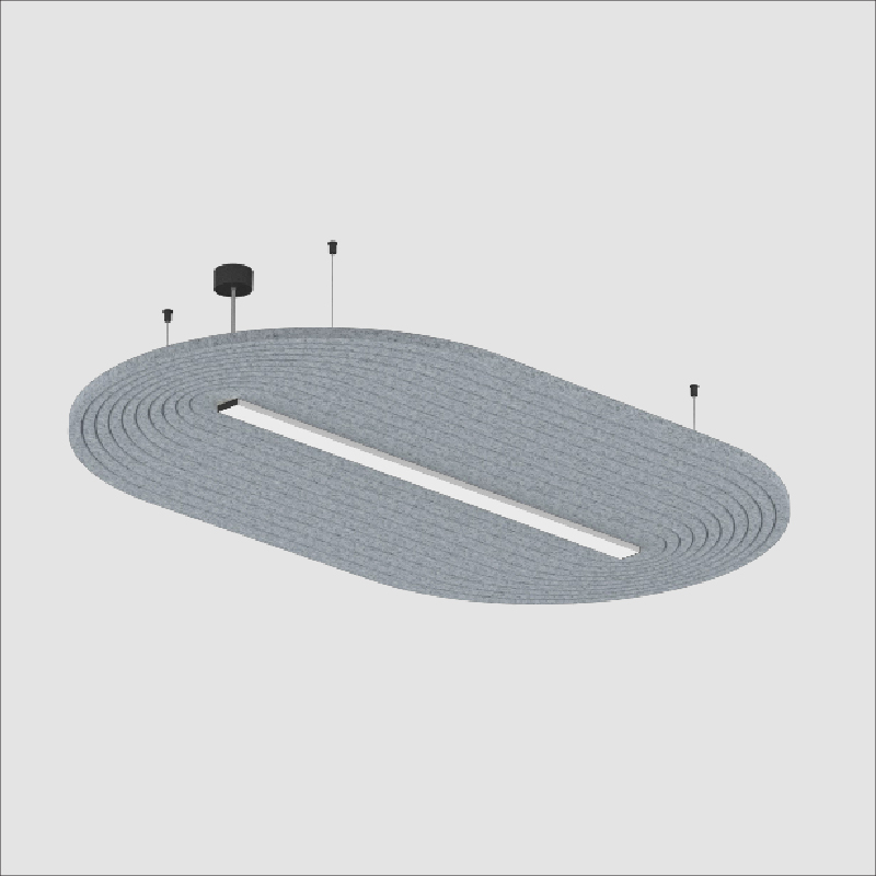 Serenii Round by Prolicht – 67 3/4″ x 3 9/16″ Suspension, Acoustic offers LED lighting solutions | Zaneen Architectural